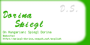 dorina spiegl business card